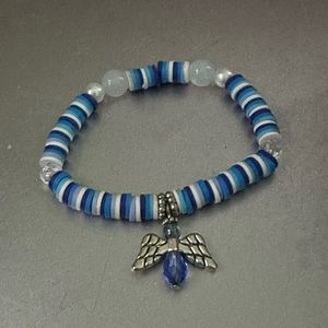 Blue clay bracelet